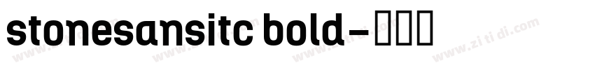 stonesansitc bold字体转换